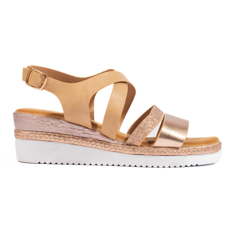 Women's Shelovet beige wedge sandals