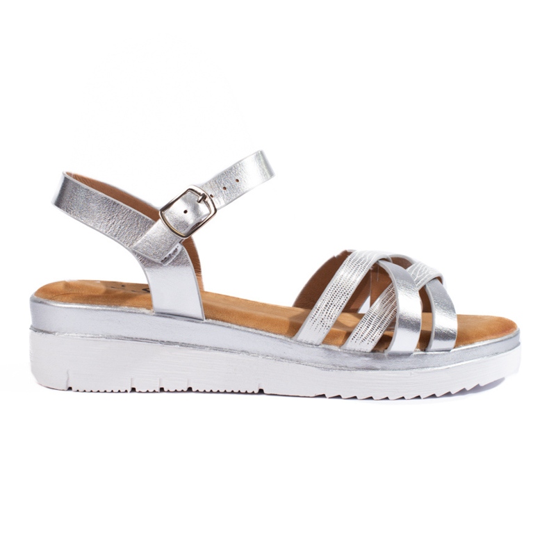 Silver Shelovet women's wedge sandals Silver Shelovet women's wedge sandals