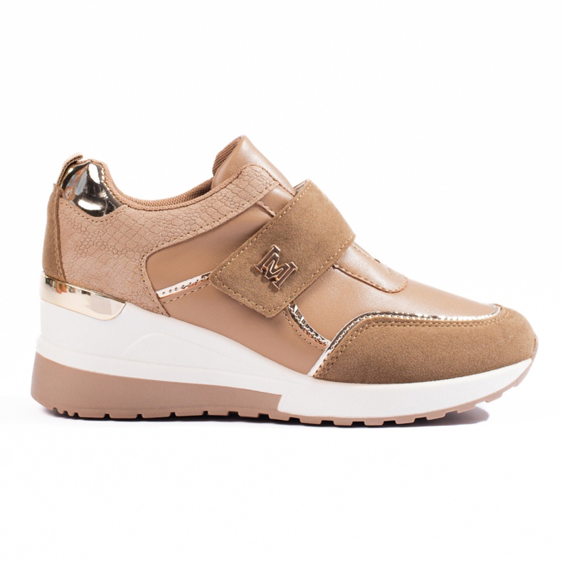 Shelovet brown wedge sneakers