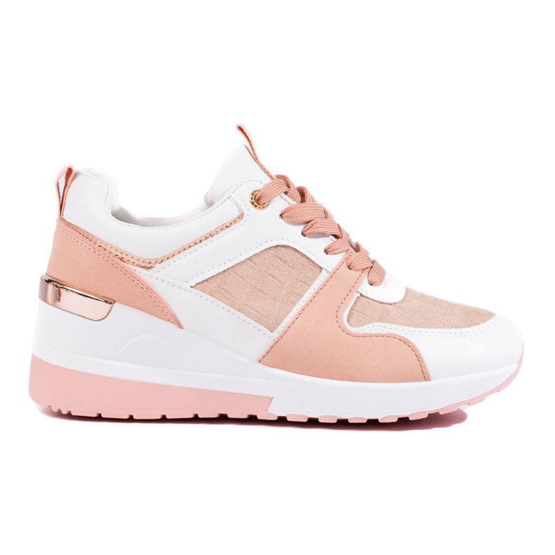 Women's Shelovet pink wedge sneakers