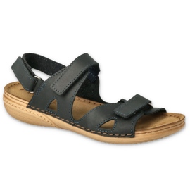 Inblu women's sandals with velcro 158D235 navy blue