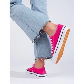 Women's low-top pink Shelovet sneakers