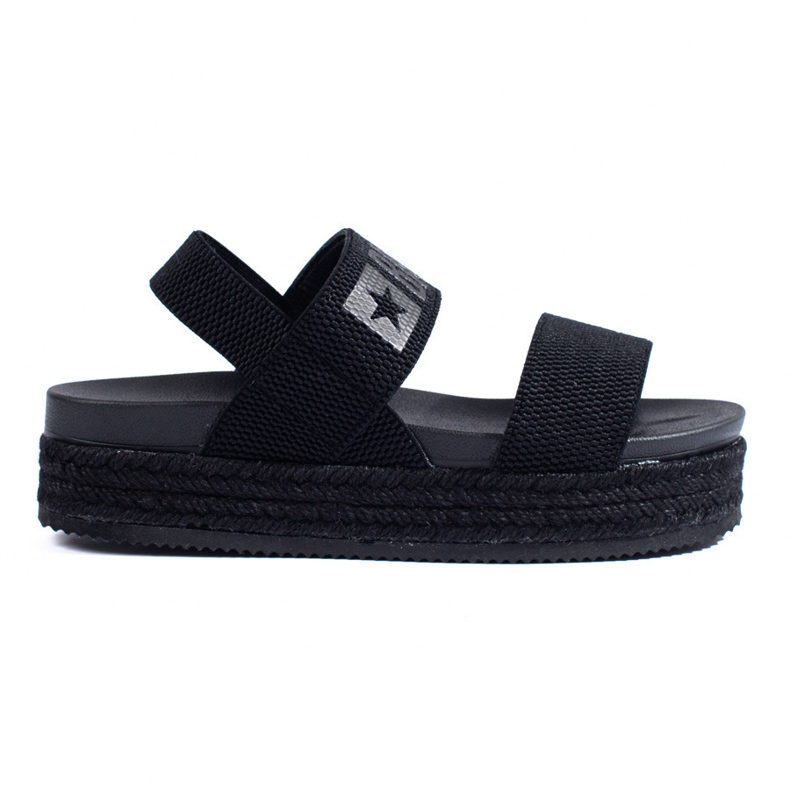Black platform sandals Big Star LL274856 Black platform sandals Big Star LL274856