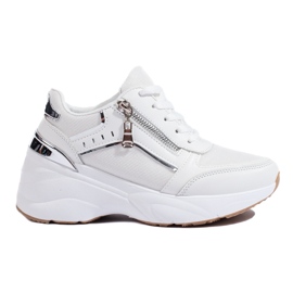 White Shelovet chunky sole sneakers