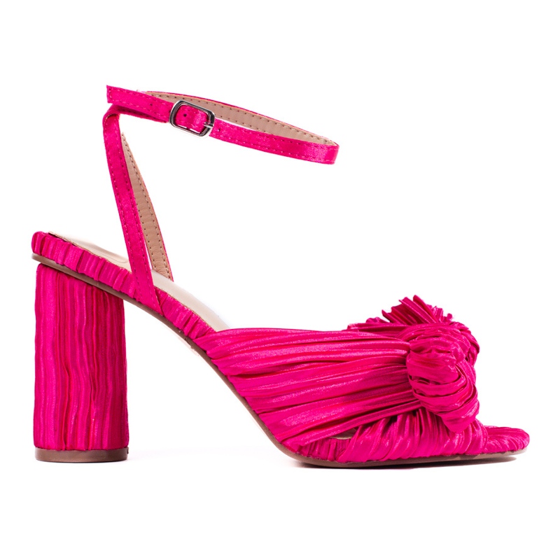 Fuchsia textile sandals from Shelovet pink