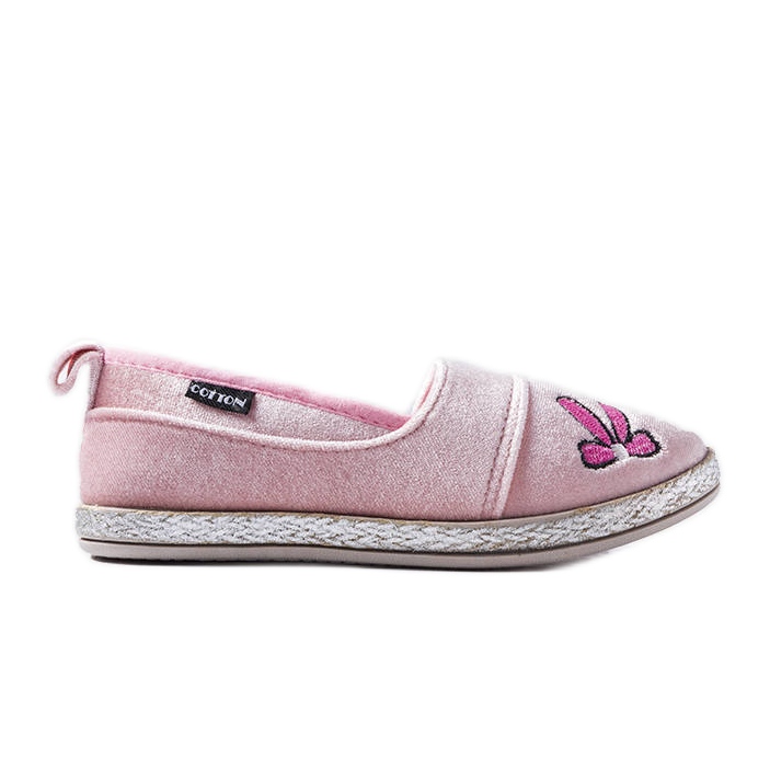 Pink velor ballerinas from Patria