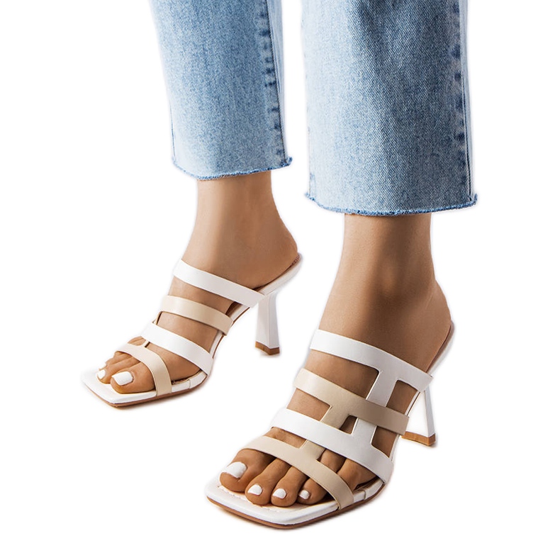 White flip flops on a pin