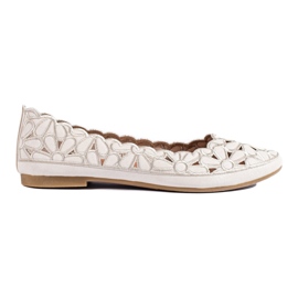Openwork women's beige Shelovet ballerinas Openwork women's beige Shelovet ballerinas