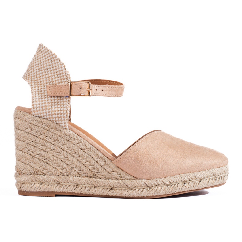 Shelovet women's wedge espadrilles beige