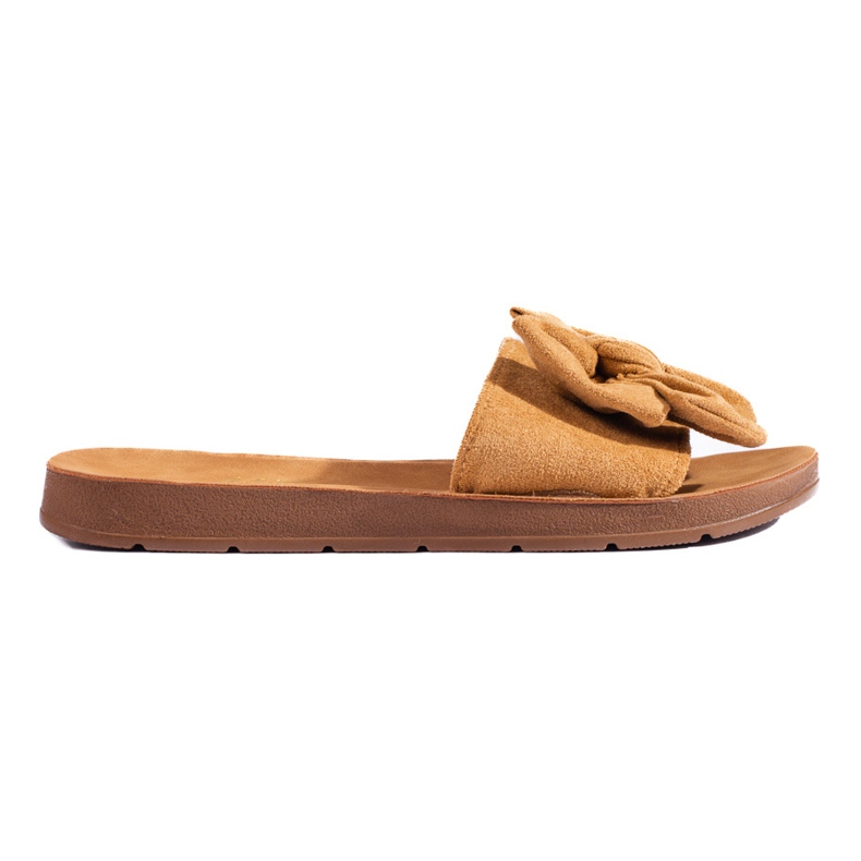 Women's brown sandals with a Shelovet bow