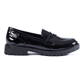 Women's black lacquered shoes Shelovet