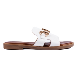 Shelovet women's white classic slippers