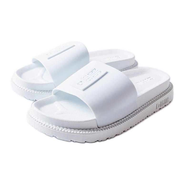 Big Star white slippers LL274428
