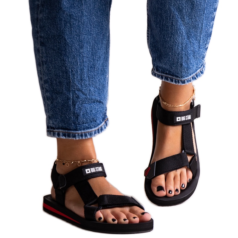 Big Star DD274A282 black sports sandals Big Star DD274A282 black sports sandals