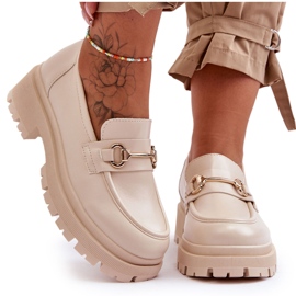 PS1 Women's Classic Platform Loafers Beige Miracle