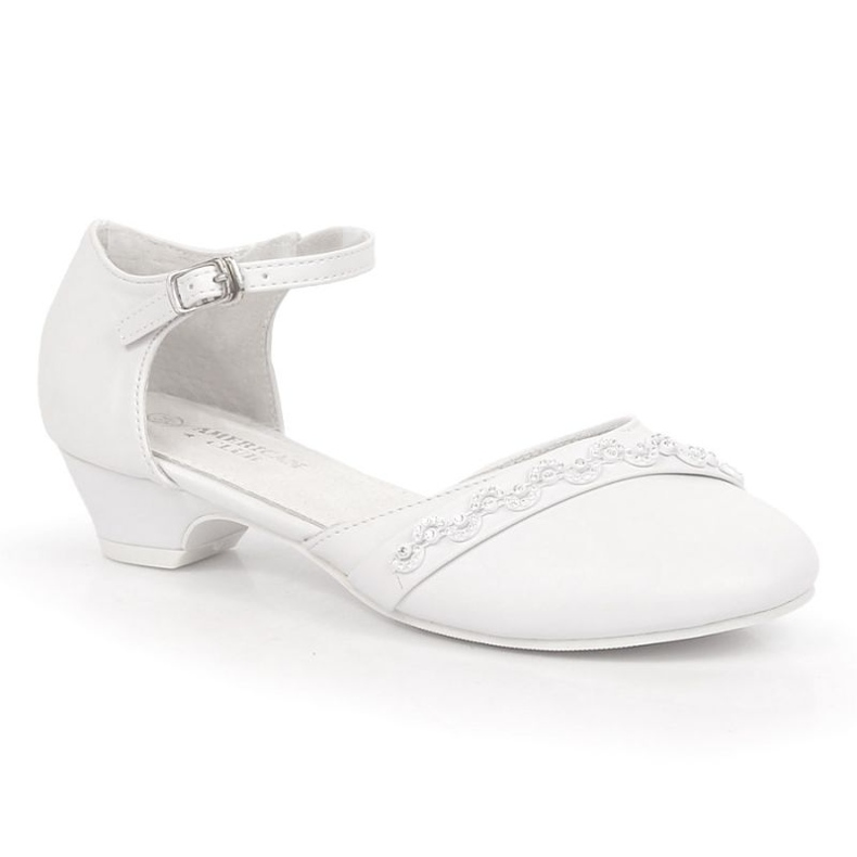 American Club Jr. AM914 white ballerinas on a cap
