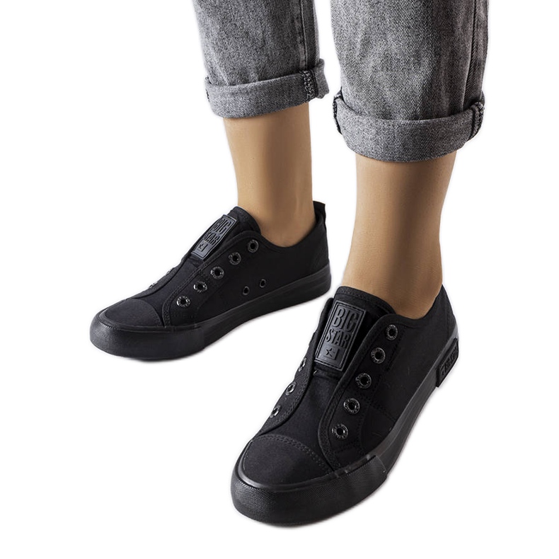 Black slip-on sneakers from Big Star LL274161
