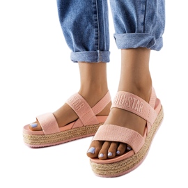 Pink platform sandals from Big Star LL274859