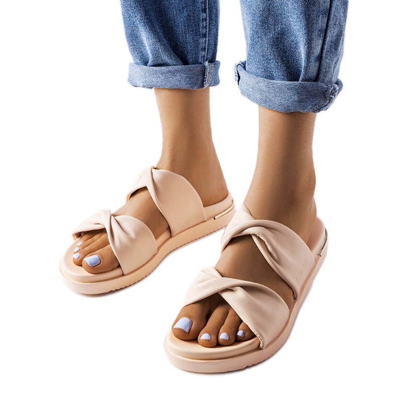 Beige Big Star slippers LL274A122 Beige Big Star slippers LL274A122