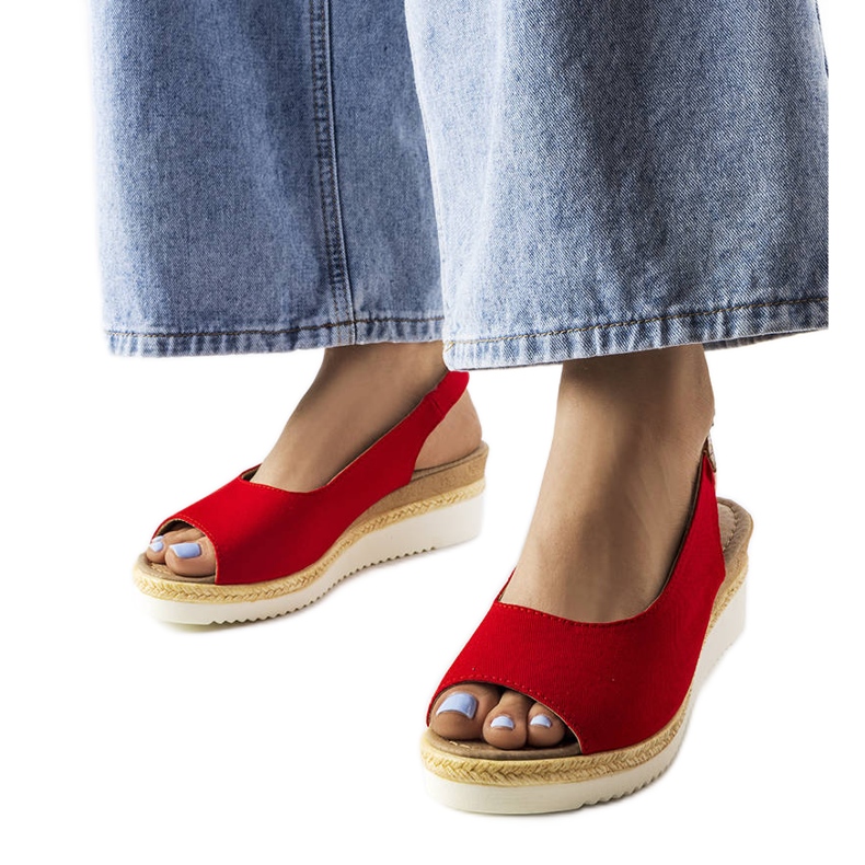 Red Big Star wedge sandals JJ276048