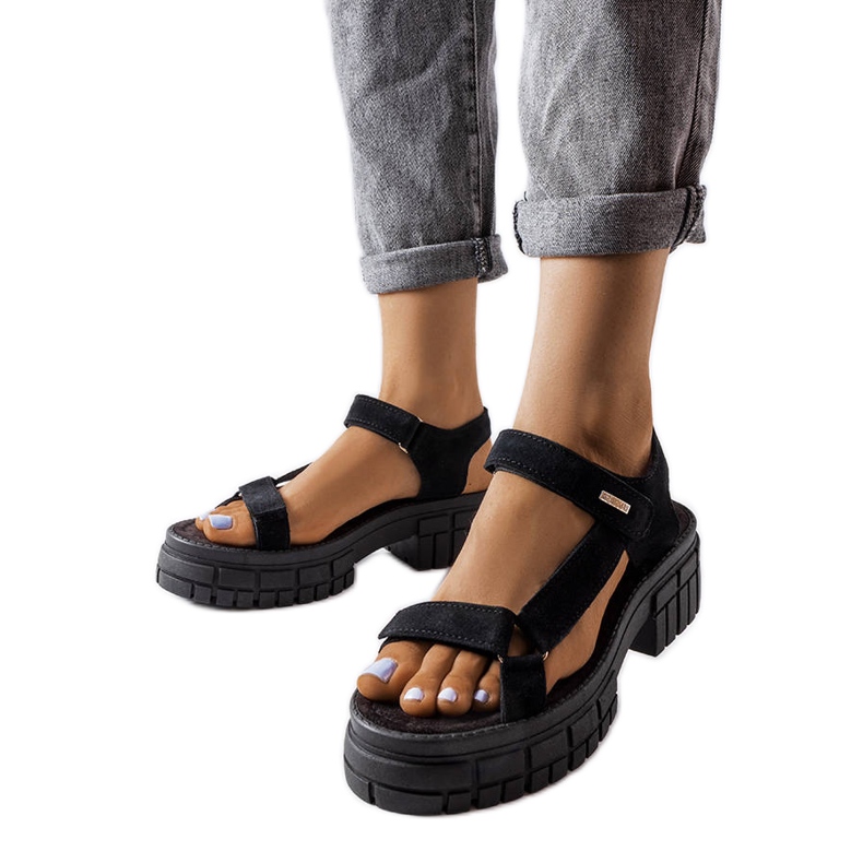 Black sandals on the post Big Star LL276035