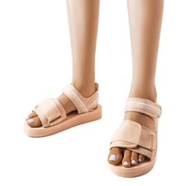 Big Star beige foam sandals LL274787