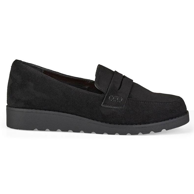 La.Fi Classic black suede shoes