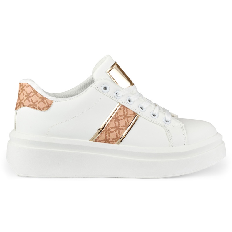 Stylish white women's sports shoes