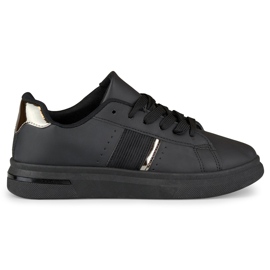Women's black sports shoes