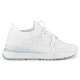 White wedge sports shoes