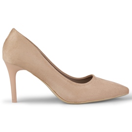 Dark beige classic suede high heels Dark beige classic suede high heels