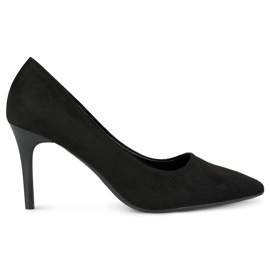 Black classic suede heels