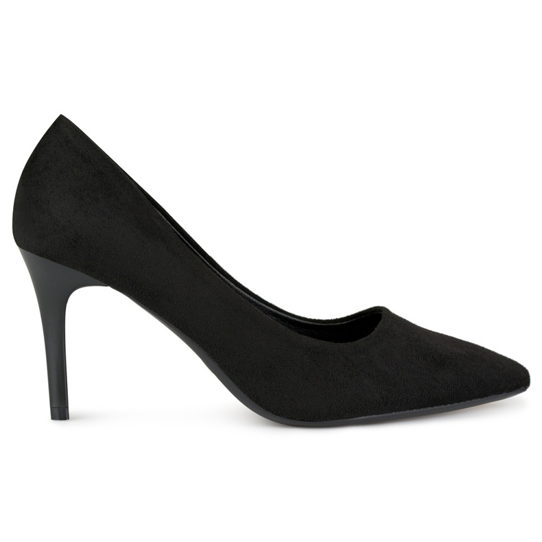 Black classic suede heels