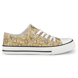 Bandana low beige sneakers