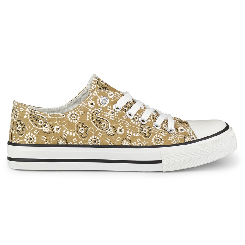 Bandana low beige sneakers