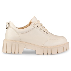 Beige eco-leather shoes