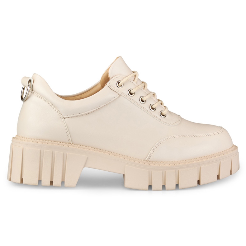 Beige eco-leather shoes