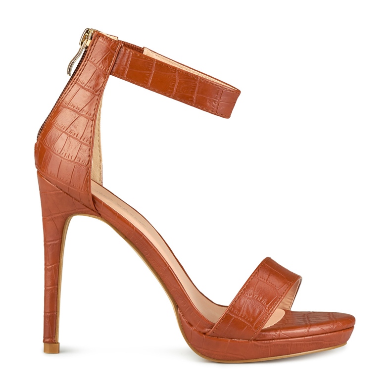 Women's caramel high heel sandals brown