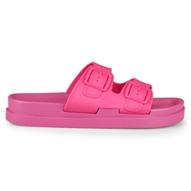 Rubber pink comfortable women's slippers