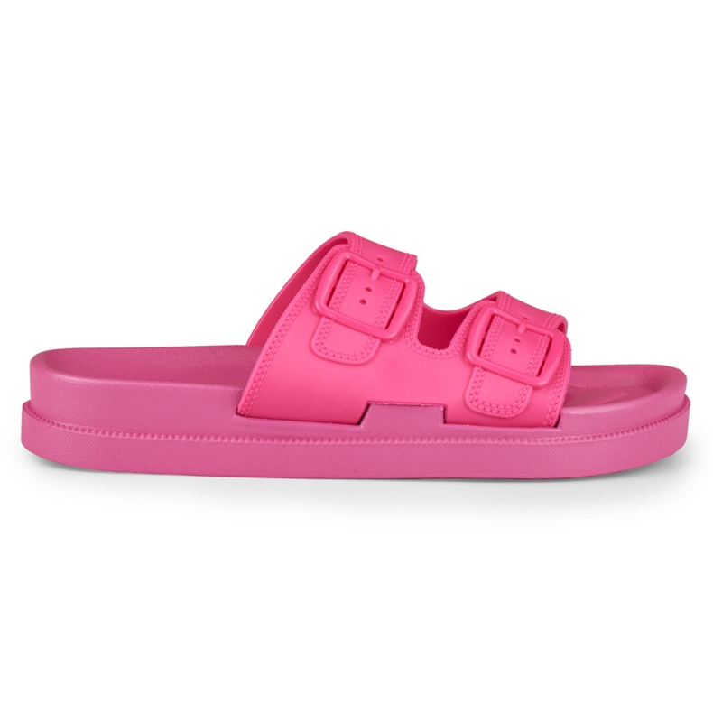 Rubber pink comfortable women's slippers