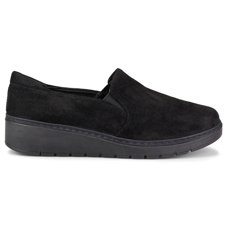 Comfortable women's suede black shoes