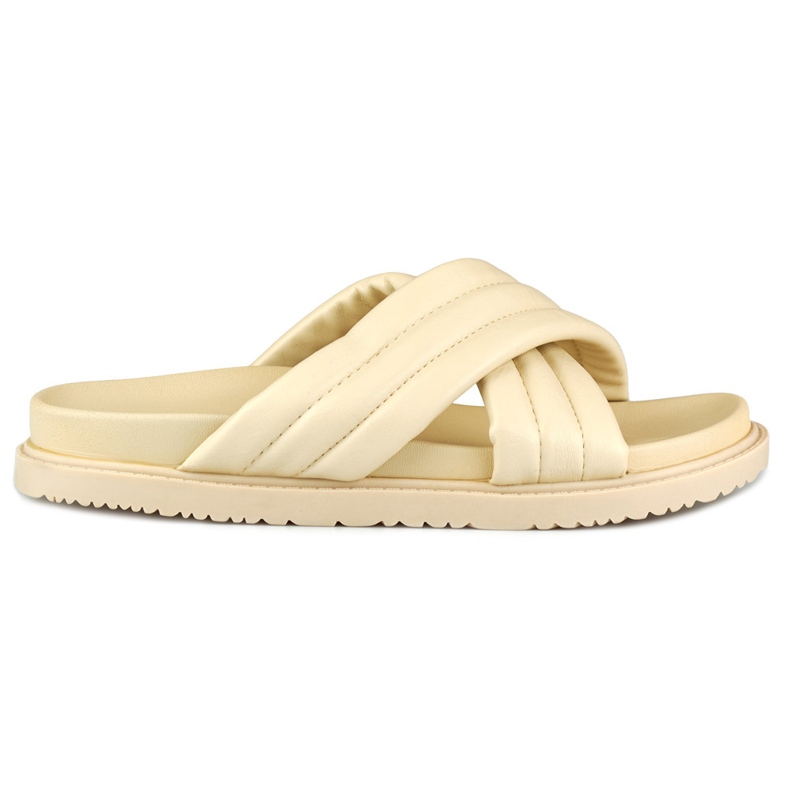 Comfortable beige women's slippers from Fushi