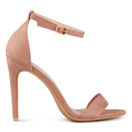 Nude heeled sandals beige
