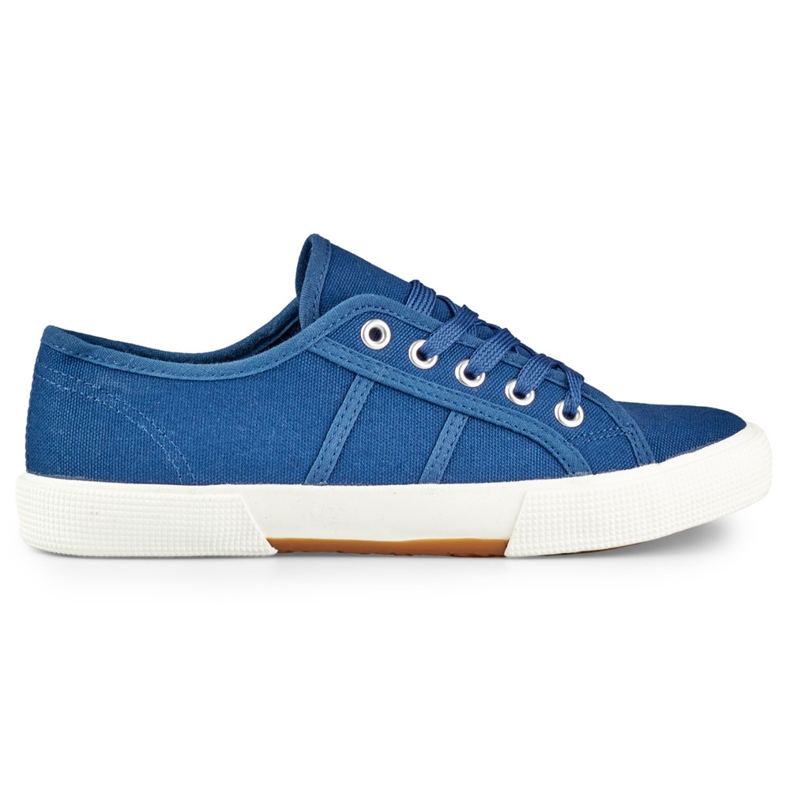 Navy low sneakers blue