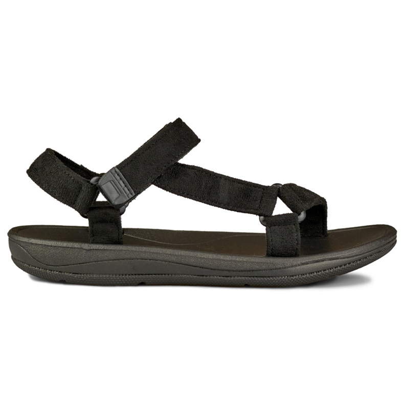 Black women's sandals with velcro