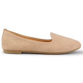 Beige suede flat shoes Beige suede flat shoes