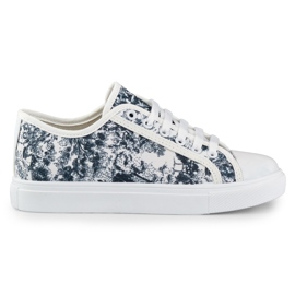 Women's black and white sneakers