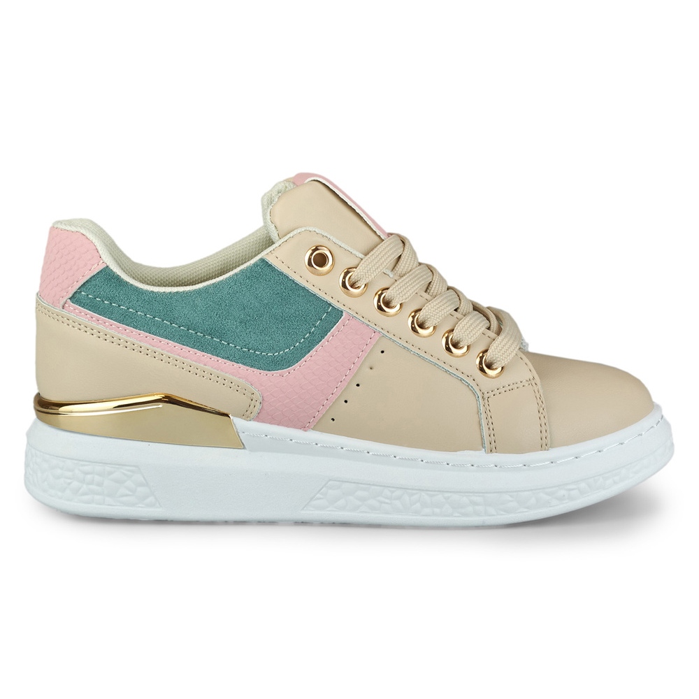 Leather Sneakers With Lace Inserts GUESS Woman Shoes,Pink Colour,Size 40  Shoes