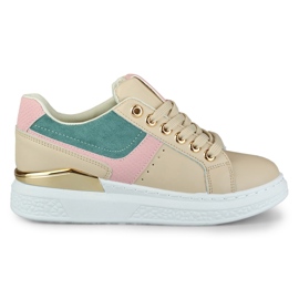 Women's sneakers on the Eliza platform beige