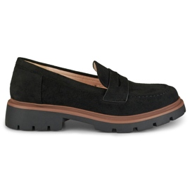 Classic black suede loafers from Lilian